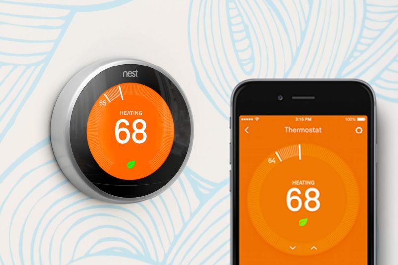 smart thermostat and smart phone