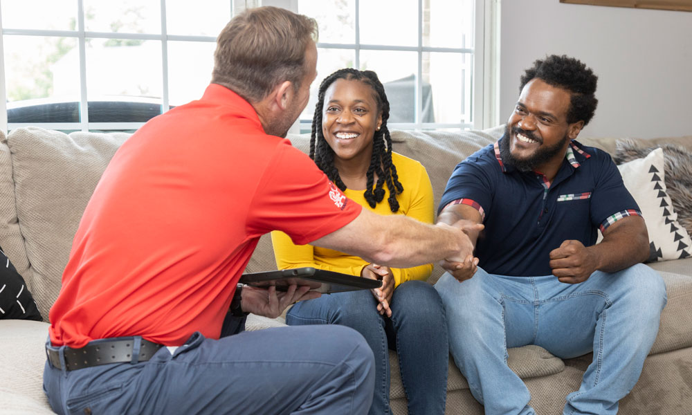 Apollo Home Technician greeting customers